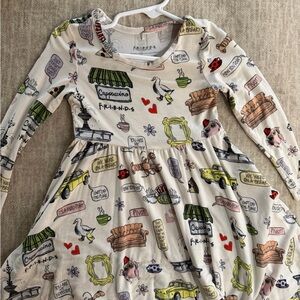 Posh Peanut Twirl Dress with “Friends” Design